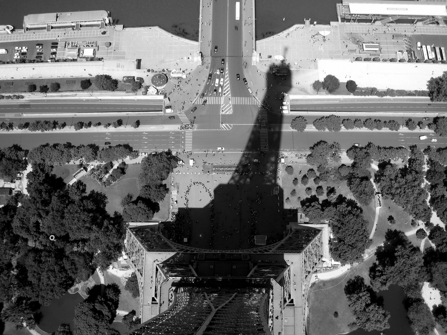 B+W Shadow of some random tower in France