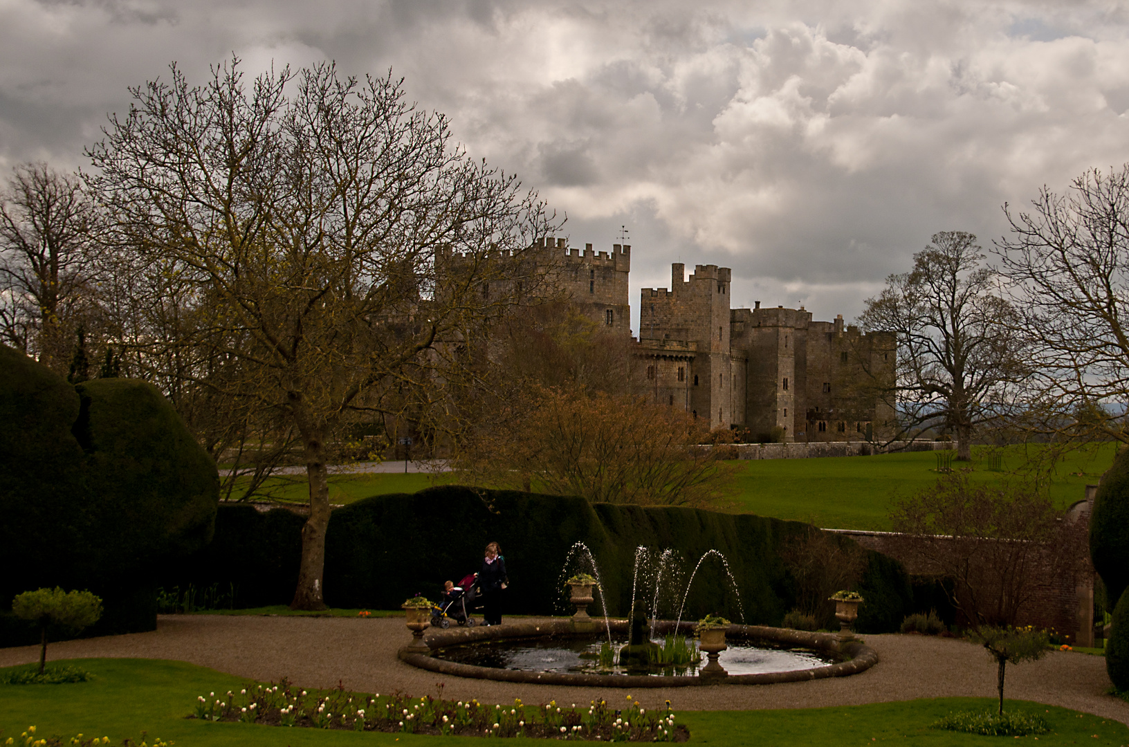 By the fountain, Raby Castle