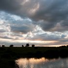 Byfield Reservoir bei Dämmerung