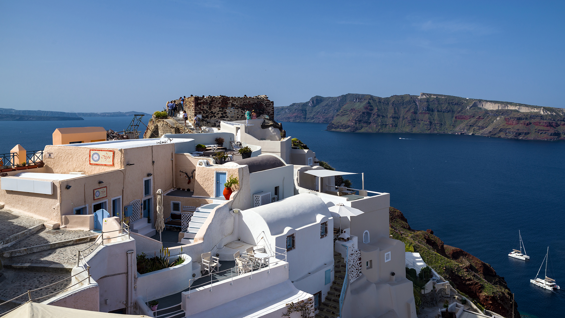 Byzantinische Burgruine, Oia ... 127 m üb. NN