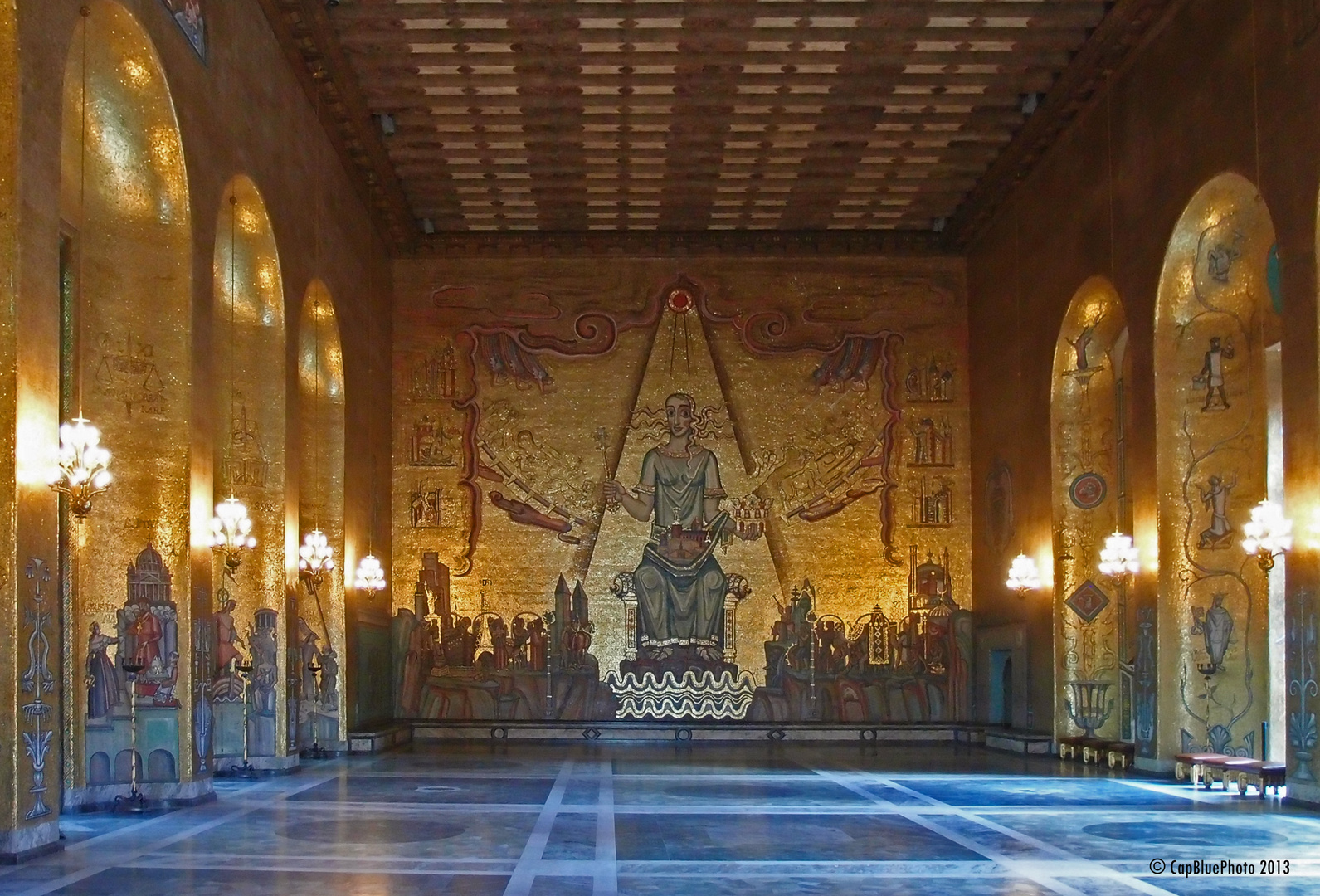 Byzantinische goldene Saal in Stockholms Stadshus