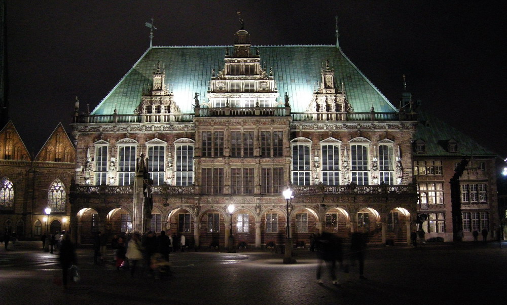 C0089 Rathaus in Bremen bei Nacht