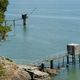 Wackelige (?) Fischerhtten auf Stelzen bei St. Nazaire