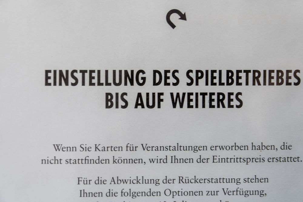 C1556 Corona Notizen - bis auf Weiteres kein Theater