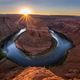 Horseshoe Bend im Licht der untergehenden Sonne