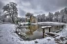 Le château de la Chasse en hiver. de Thetitus