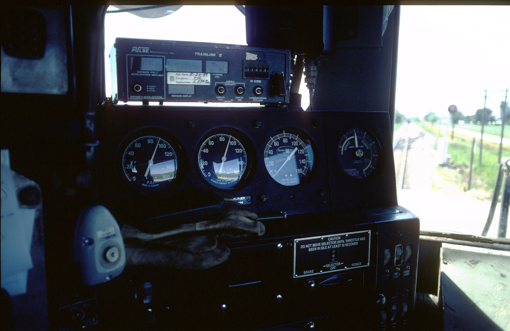 Cab Interior of a EMD SD40-2...