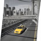 Cab on Brooklyn Bridge