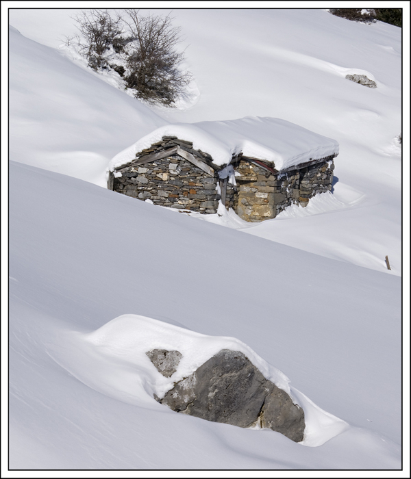 Cabaña en invierno