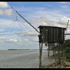 Cabane de pêcheur sur les bords de Gironde.