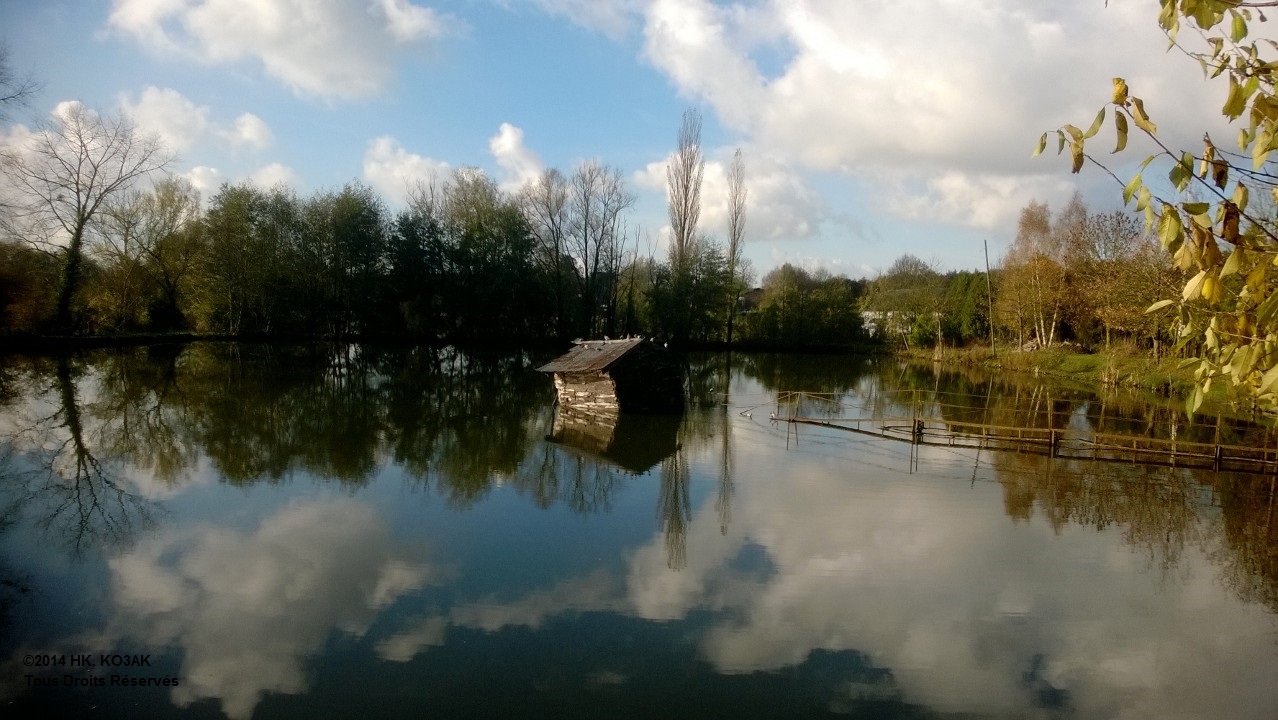 Cabane sur l'étang A