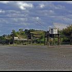 Cabanes de pêcheurs sur l'estuaire de la Gironde