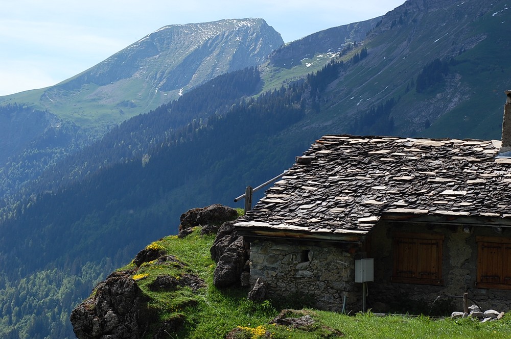 Cabanon dominant la vallée de Montriond