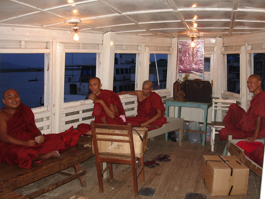 Cabin boat for Monks at Bagan Pier