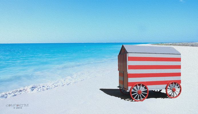 Cabina carrozzone a mare.