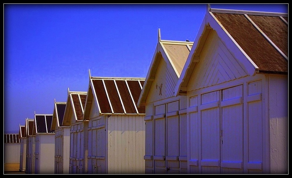 Cabines de plage à Quiberville