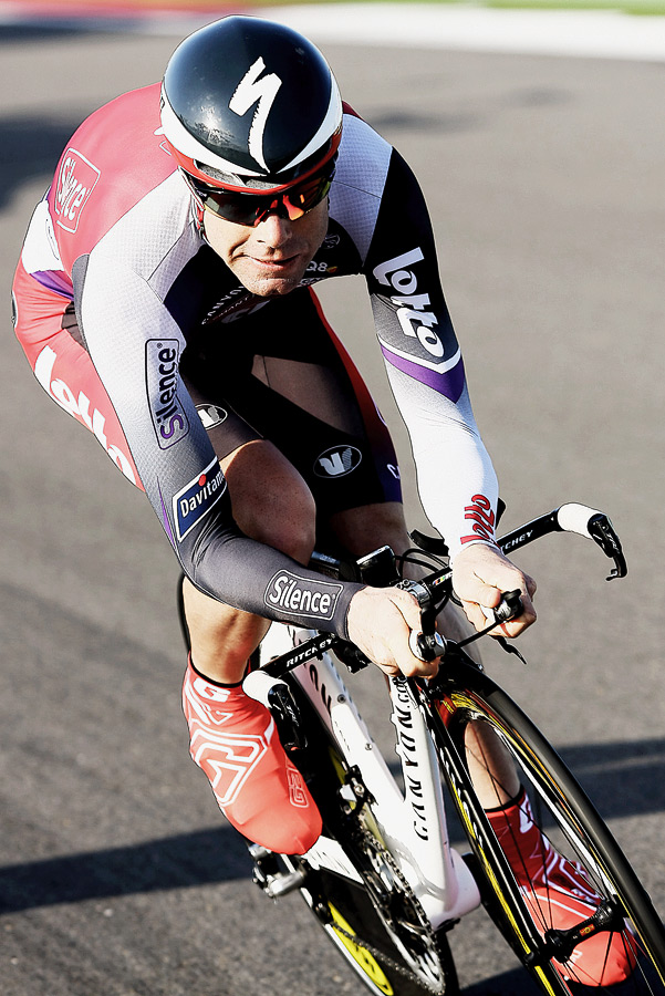 Cadel Evans bei der Vuelta a España in Assen