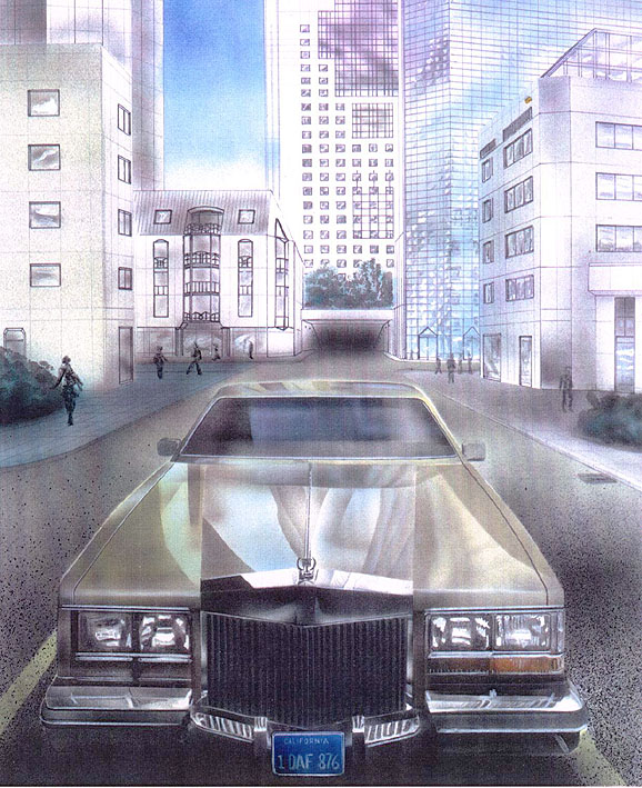 Cadillac ---Airbrush- Acryl- Mischtechnik