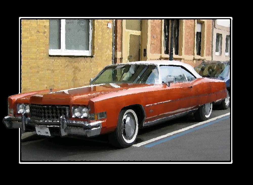 Cadillac Eldorado Cabriolet 1973 - mal als Aquarell !