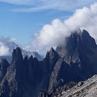 Cadinigruppe  mit Wolken in den Dolomiten in Südtirol