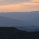 looking down on the mountains