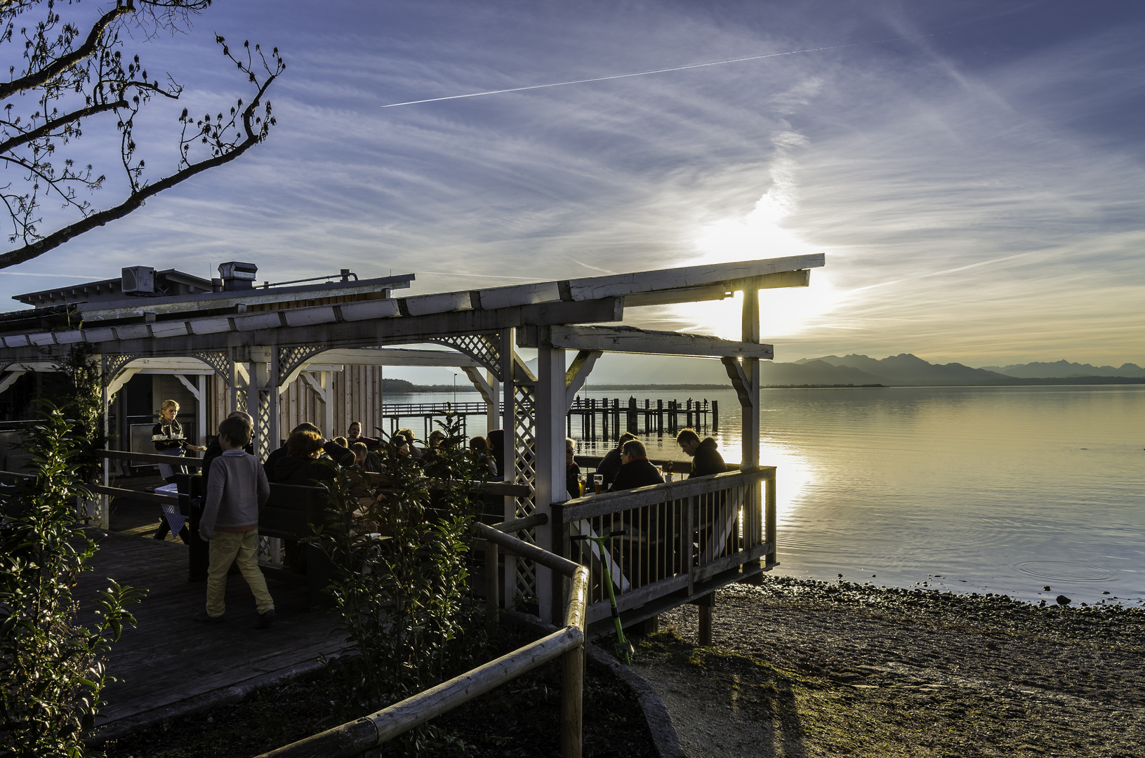 Cafe am Chiemsee Foto & Bild landschaft, bach, fluss & see, see