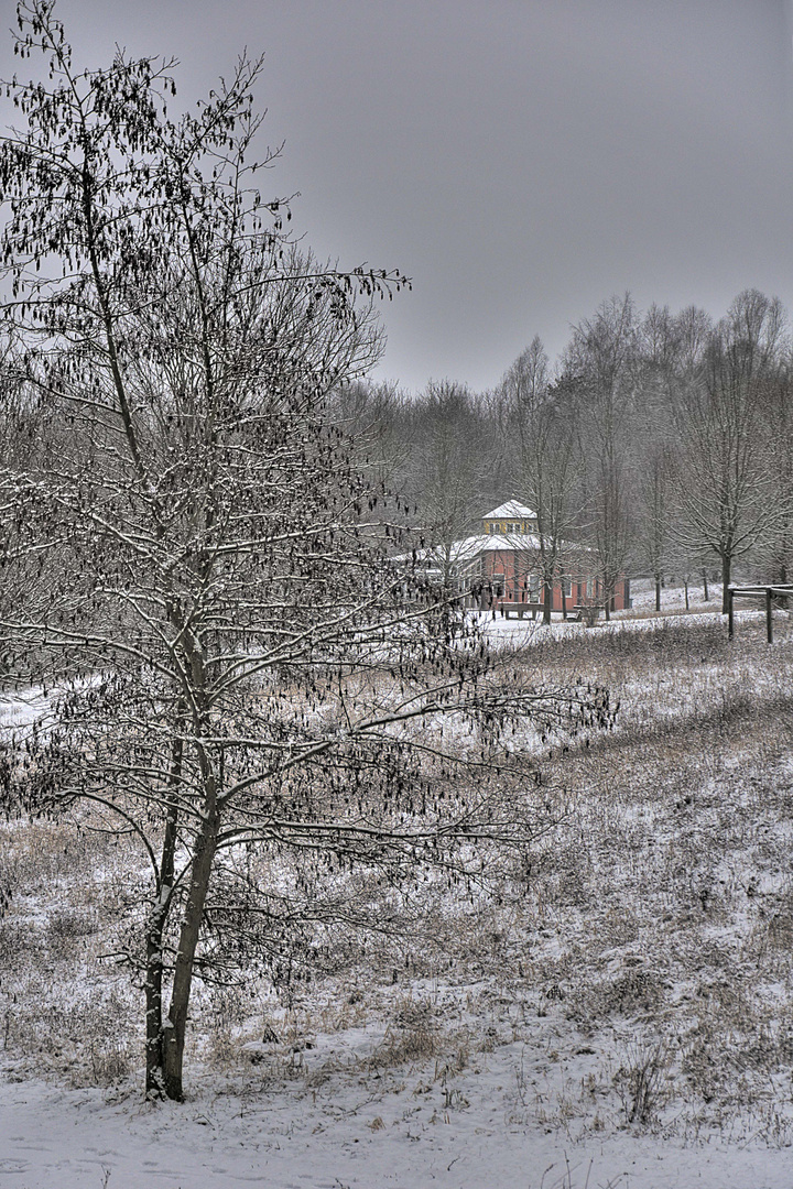 Cafe am Haselsee im Winter