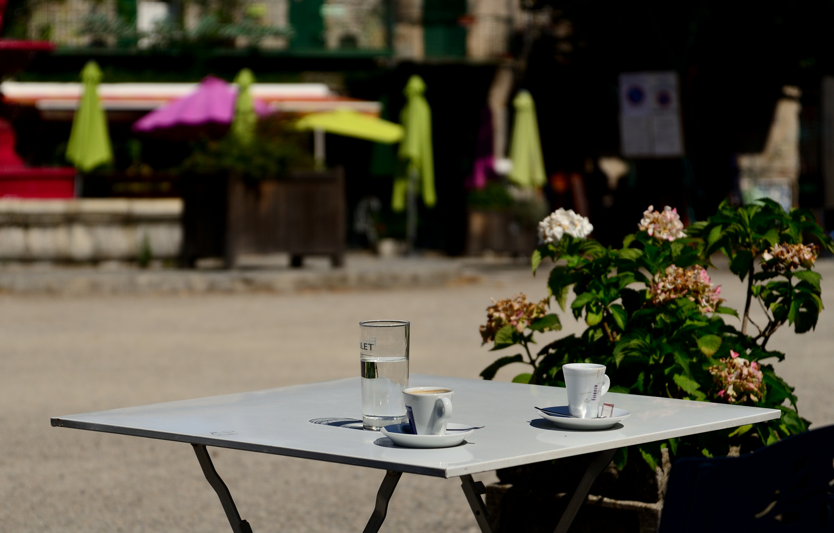 Café am Marktplatz von Antraigues