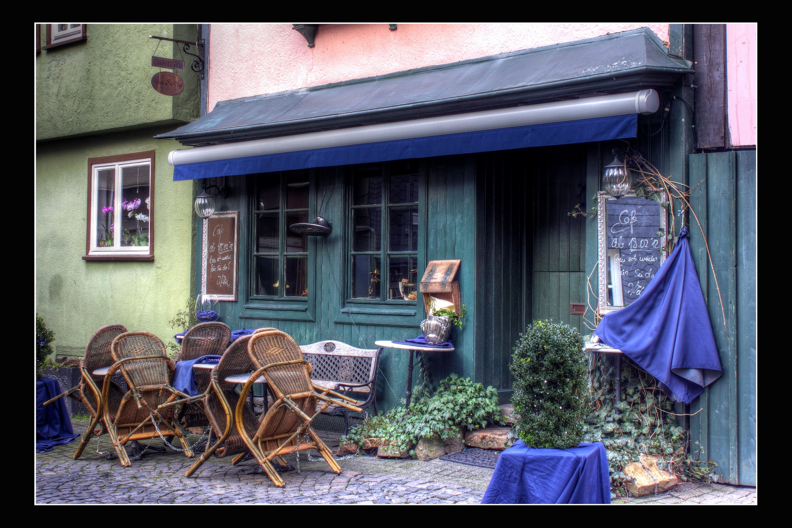 Cafe in der Altstadt von Hachenburg