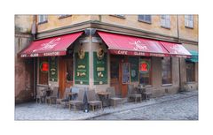 Cafe in der Stockholmer Altstadt