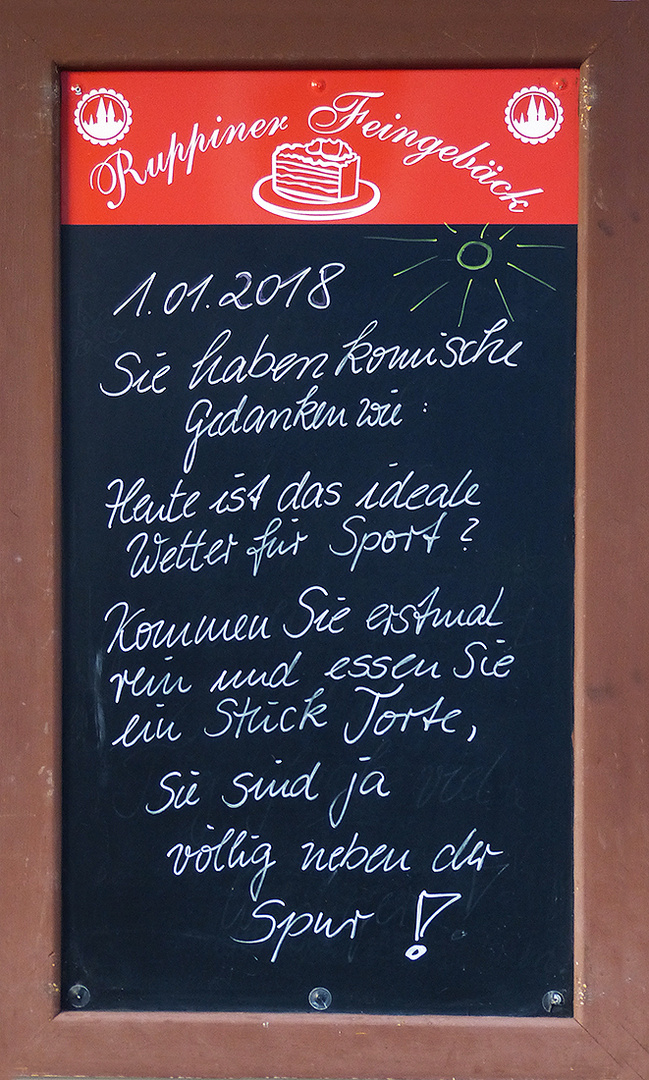 Café mit Angebot für 2018