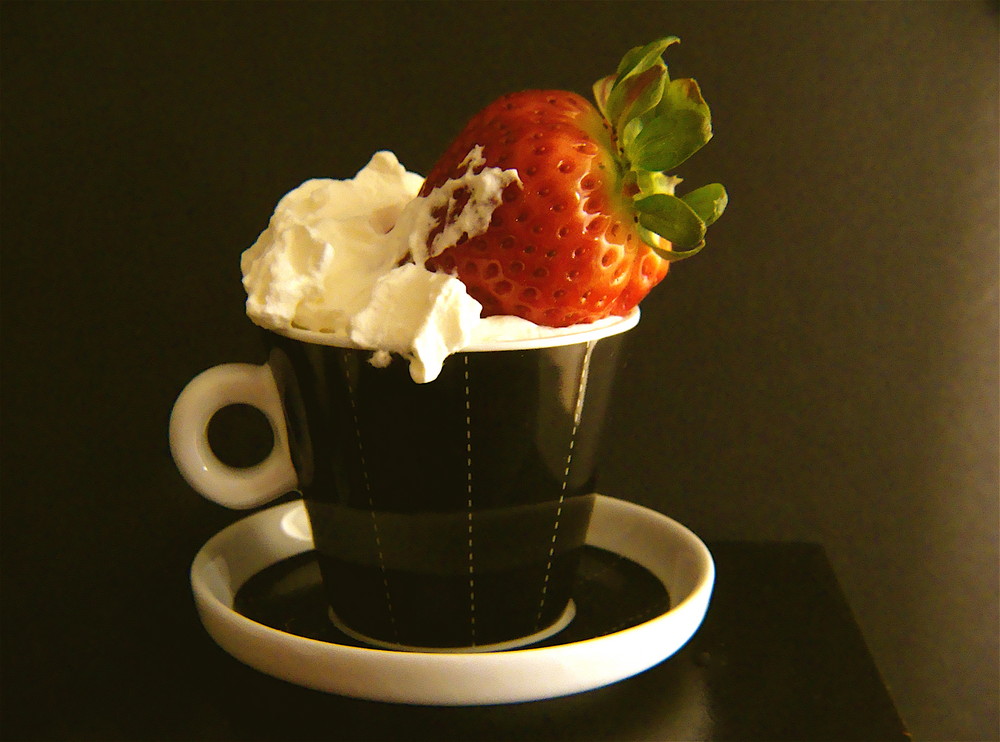 caffè con la fragola