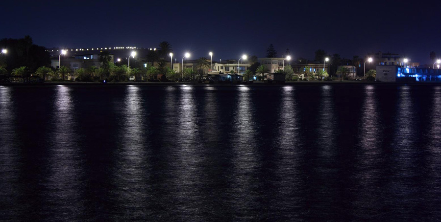 Cagliari Il Poetto nella notte