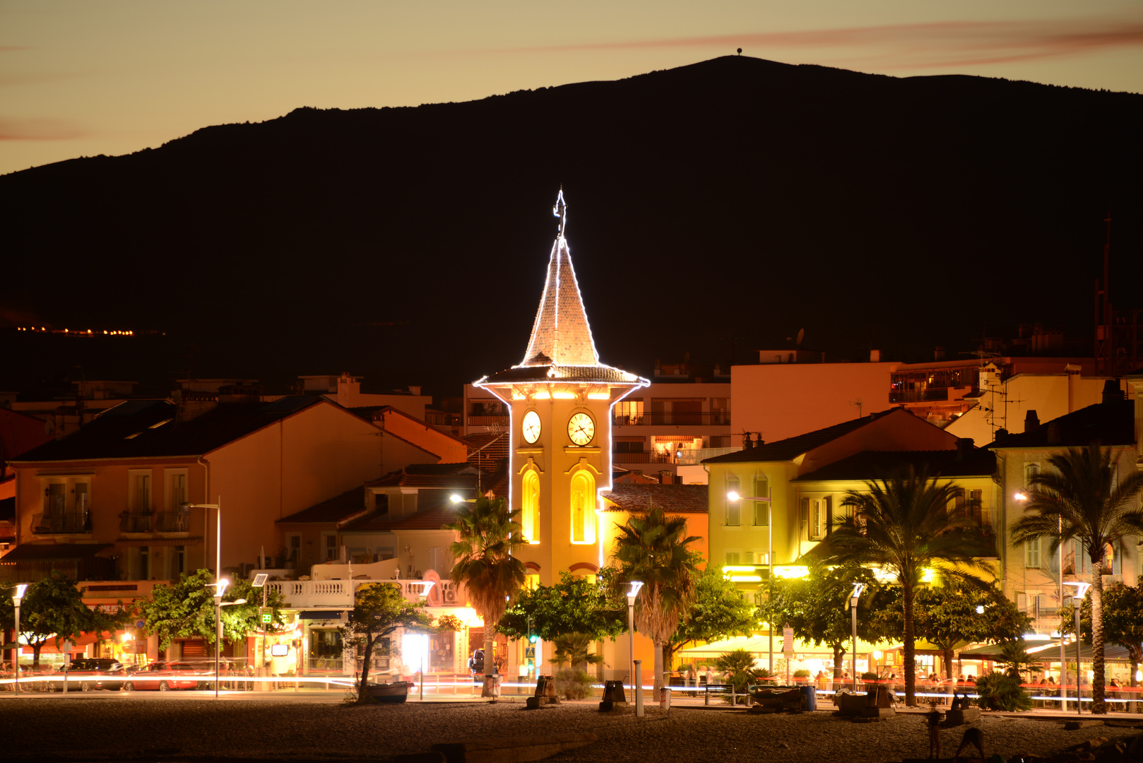 Cagnes sur Mer bei Nacht