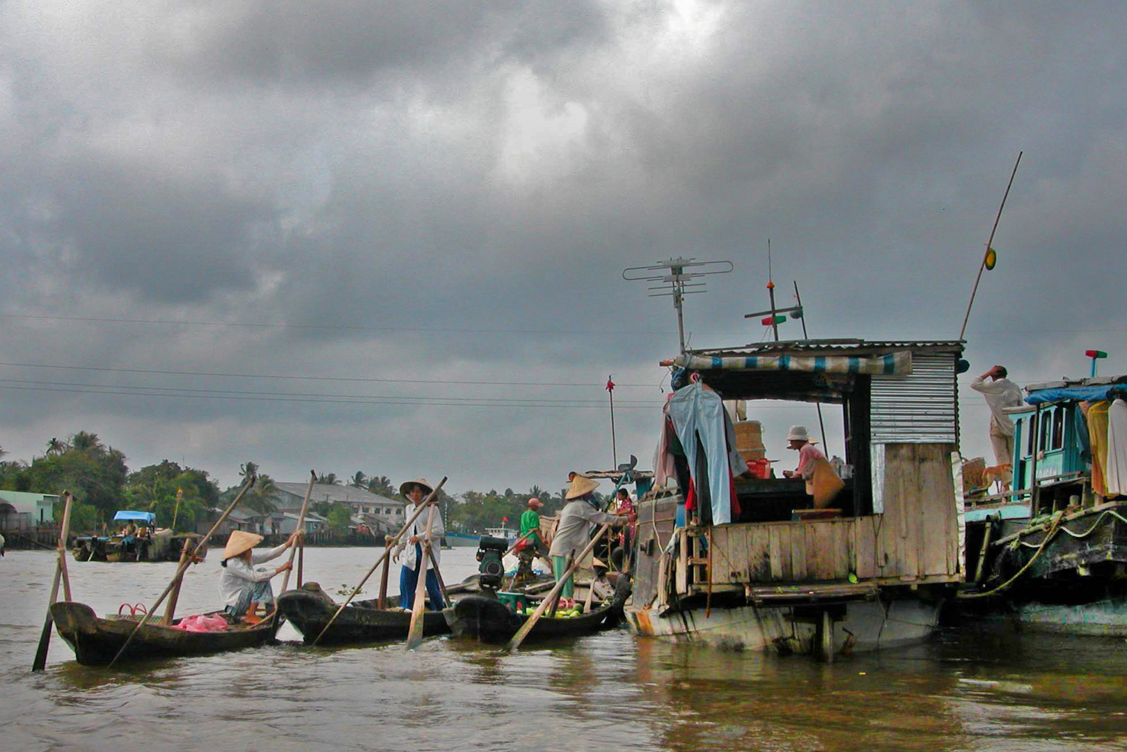 Cai Rang floating market on Hau Giang river