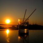 Caipirinha with sunset on Corcovado in Rio de Janeiro