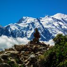 Cairn devant le Mt Blanc