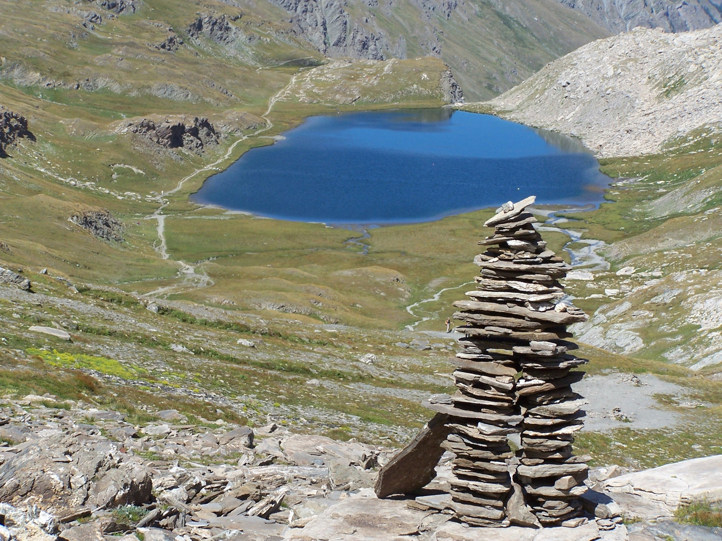 Cairn près du col d'Agnel à la frontière italienne dans le Queyras (05)