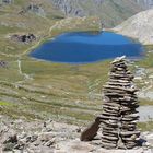 Cairn près du col d'Agnel à la frontière italienne dans le Queyras (05)