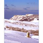 cairn sous la neige