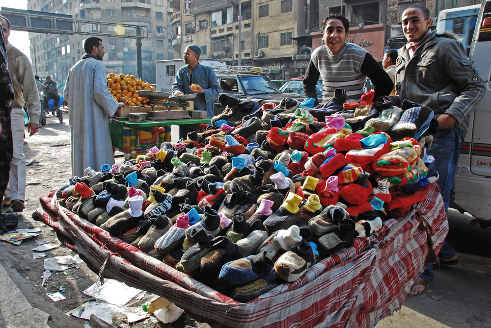 Cairo : venditori di calzini