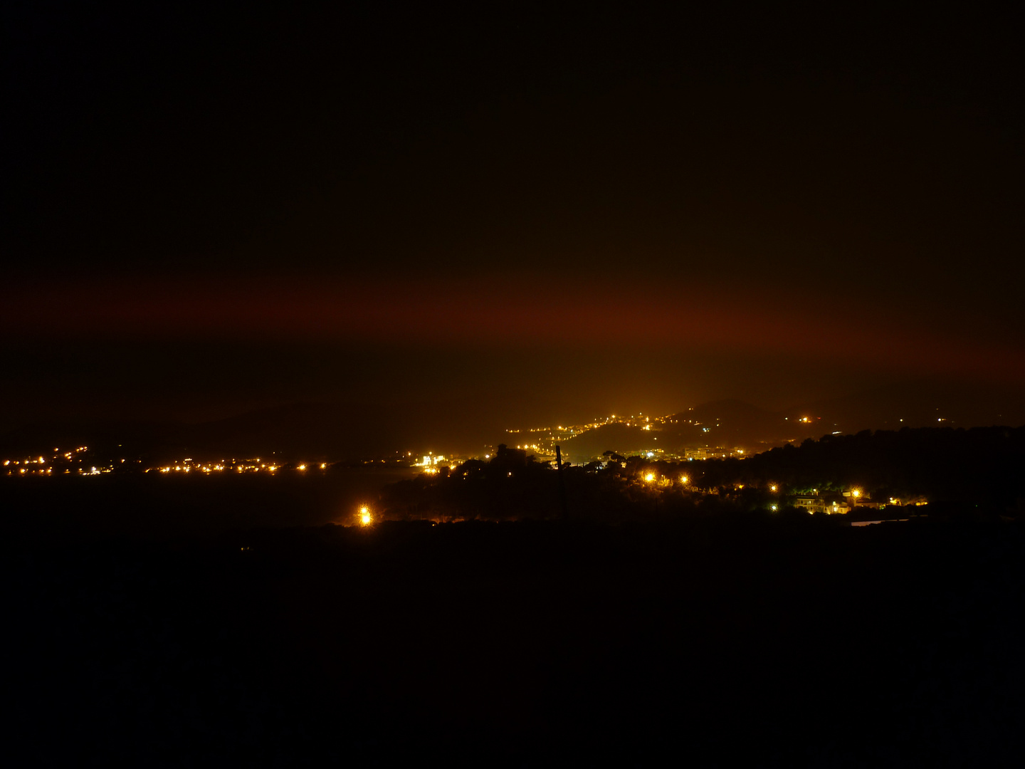 Cala Ratjada bei Nacht vom Leuchtturm aus...