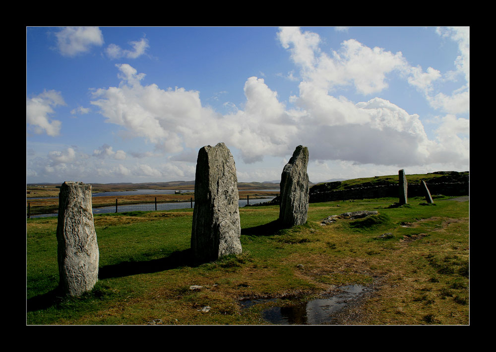 Calanais Stones in Reihe ....