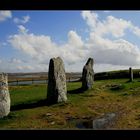 Calanais Stones in Reihe ....