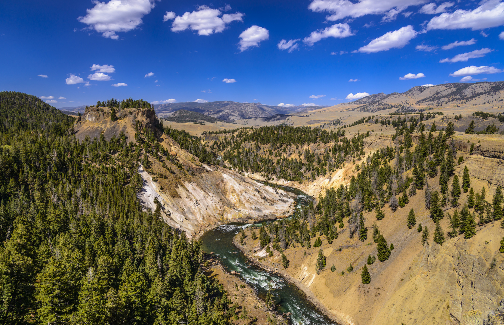 Calcite Springs am Yellowstone River, Wyoming, USA