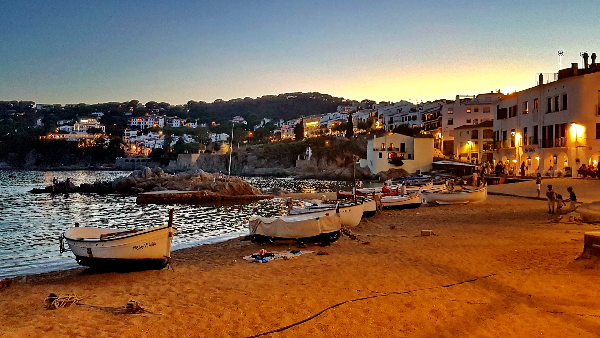 Calella de Palafrugell, Abendstimmung.