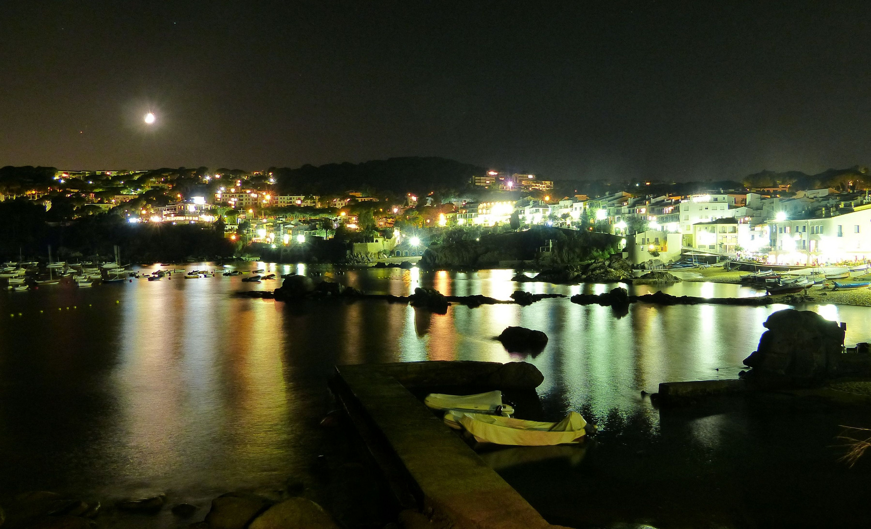 Calella de Palafrugell bei Nacht