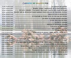 calendrier des exos premier semestre 2018 