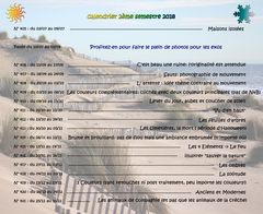 calendrier exo 2 semestre