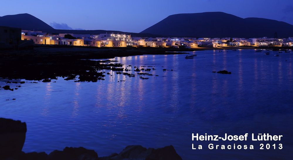 Caleta del Sebo en las noches